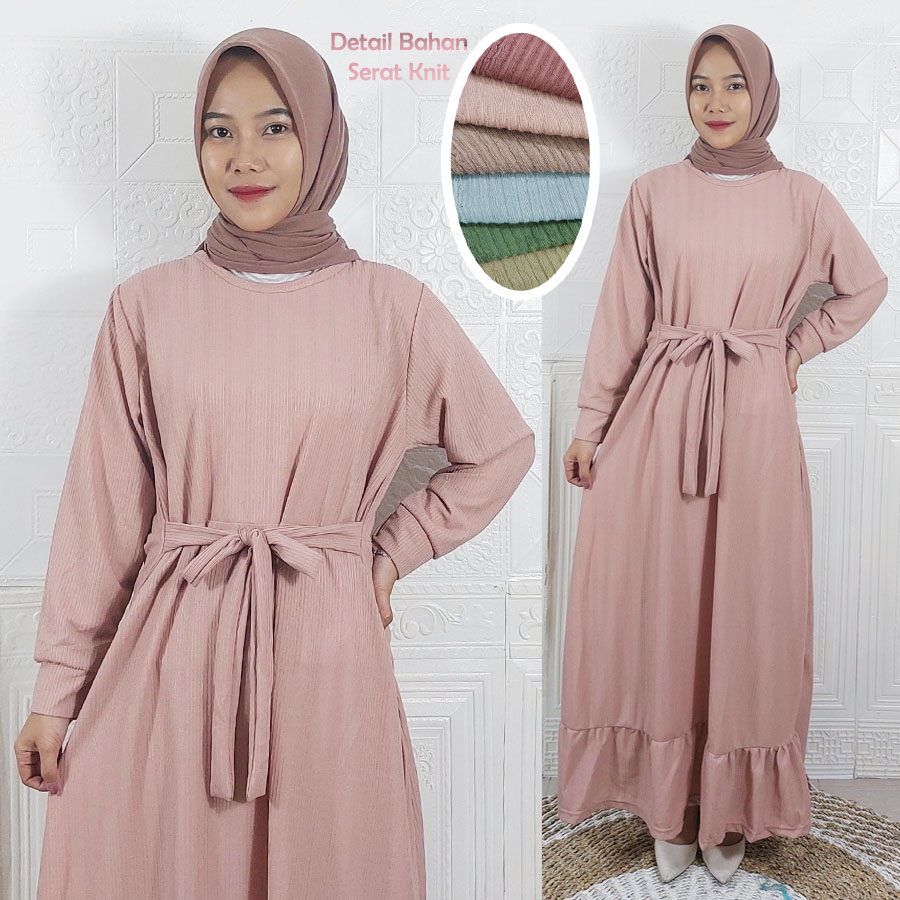 CARLINA NEW GAMIS KNIT PREMIUM  DRESS PANJANG MAXY