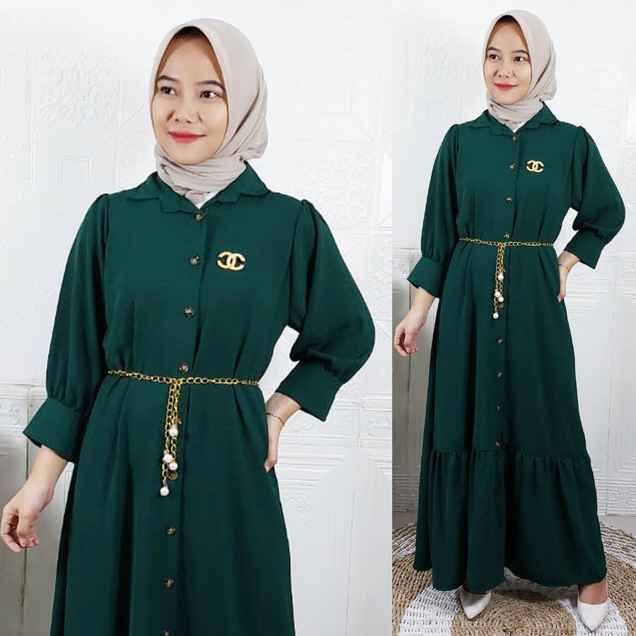 CARLINA GAMIS JEHANA DRESS PANJANG CRINGKLE PREMIUM AIRFLOW