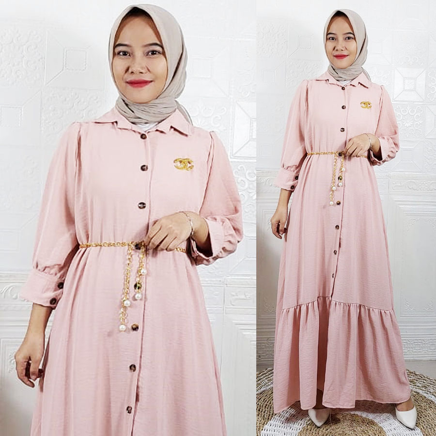 CARLINA GAMIS JEHANA DRESS PANJANG CRINGKLE PREMIUM AIRFLOW