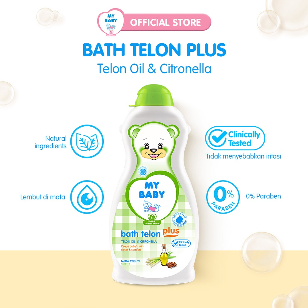 MY BABY Bath Telon Plus 200mL- Sabun Cair Bayi Wangi Telon