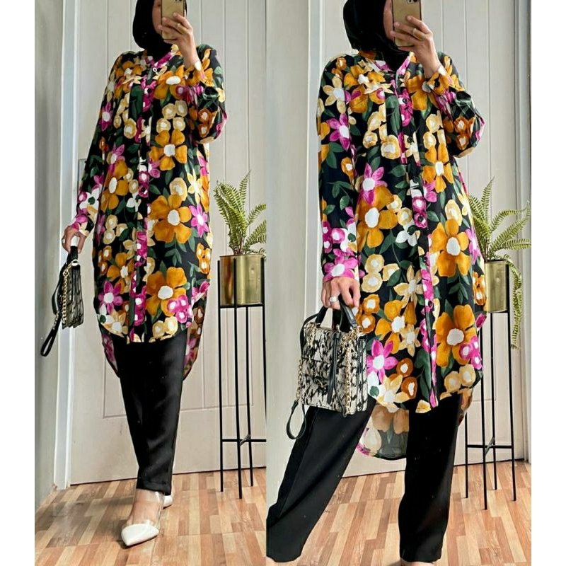 Bianca Set, SETELAN TUNIK + CELANA CANTIK MODIS FIT XL LD 116 TERMURAH OOTD KEKINIAN TERLARIS