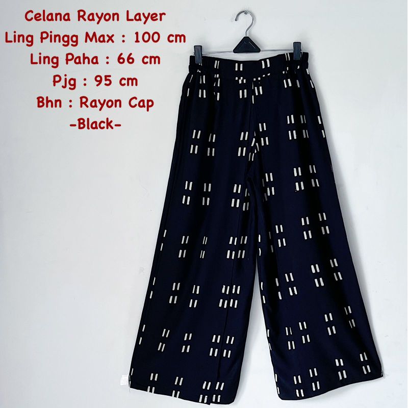 celana kulot layer rayon batik solo celana trendy