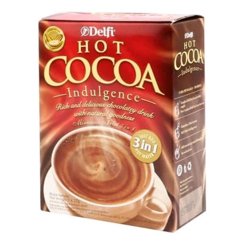 

DELFI HOT COCOA MIX 3 IN 1 ISI 5 SACHET X 25 GR - MINUMAN BUBUK COKELAT