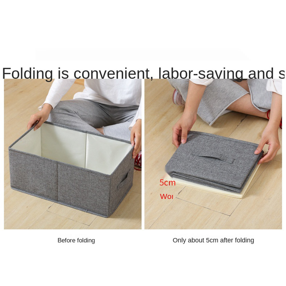 Kotak Penyimpan Pakaian Storage Box Foldable with Lid Large - FR225 - Gray