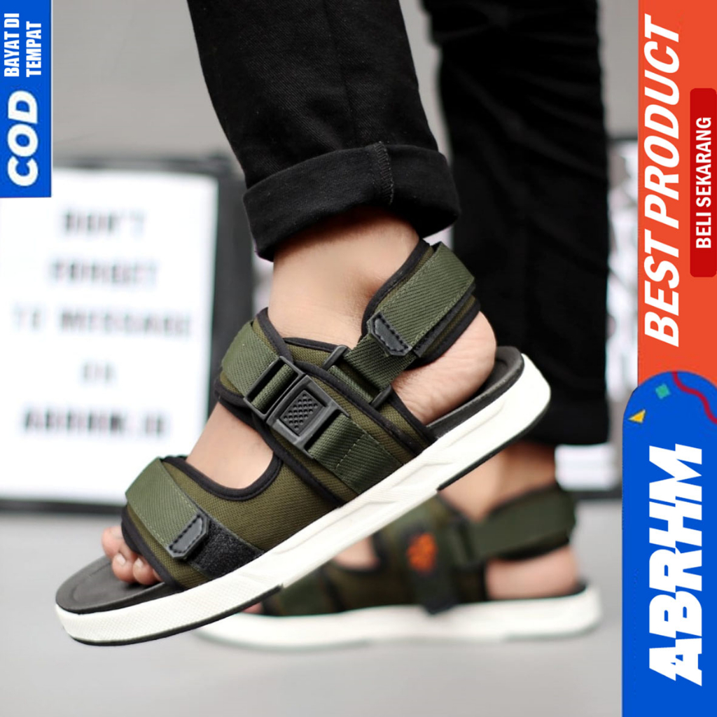 ABRHM Sandal Slide Pria Sandal Slop Pria Sendal Selop Gunung Keren Kekinian