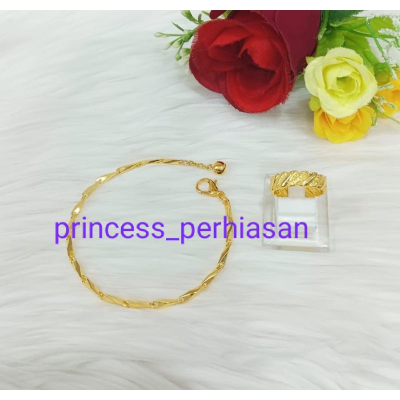 gelang tangan padi janda bunos cincin import termewah, gelang tangan wanita import terbuat dari coin