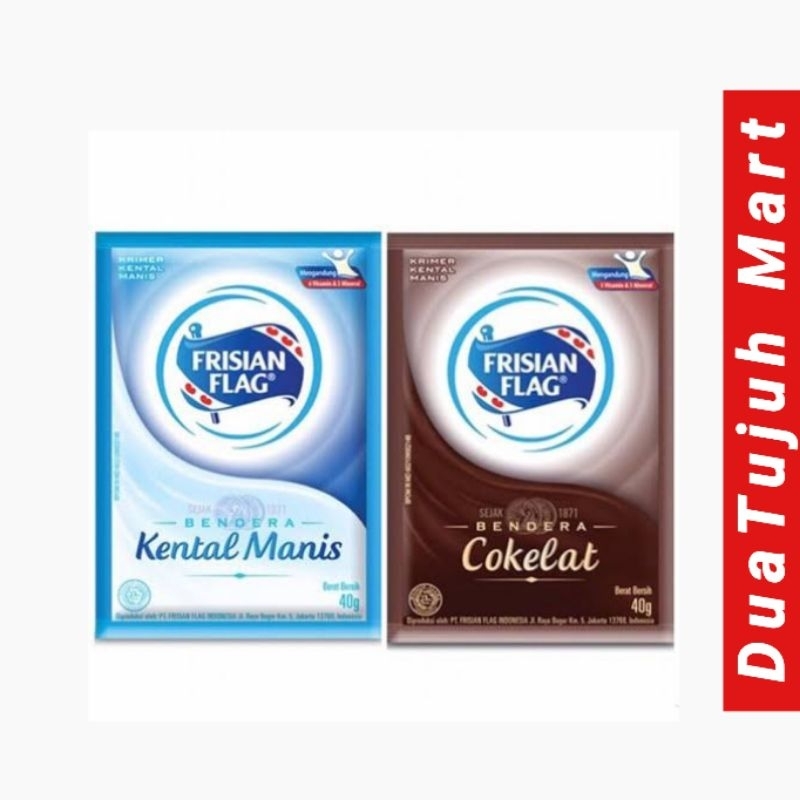 Susu Kental Manis Frisian Flag Variant Putih &amp; Coklat Sachet(Harga per Sachet)