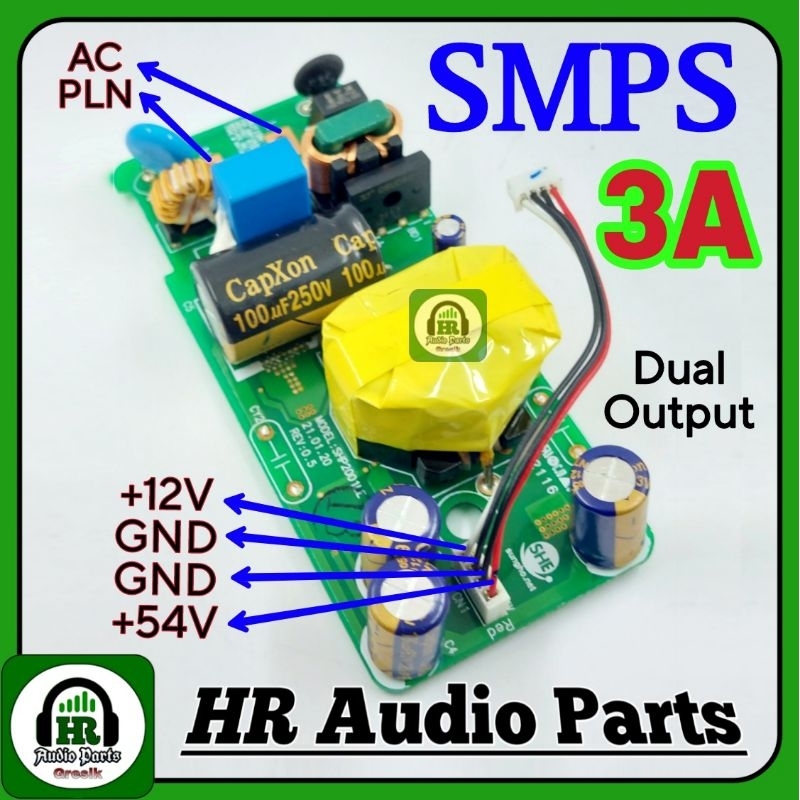 SMPS DC 12V &amp; 54V 3A Switching Power Supply dc12v dan dc54v Dual output AC to DC