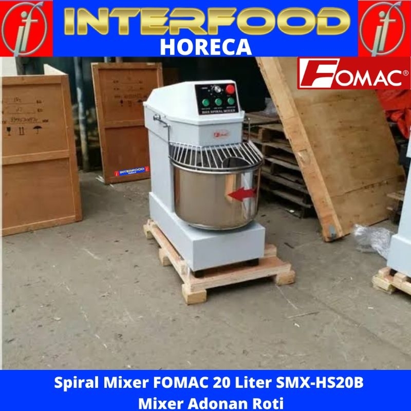 Spiral Mixer FOMAC 20 Liter SMX-HS20B Mixer Adonan Roti