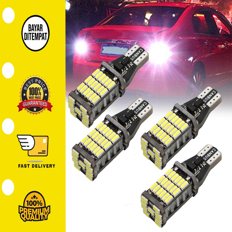 [BISA COD] Lampu LED Mundur Rem Sein Senja T15 T10 W16W CANBUS 45 Titik SMD Super Bright 45smd