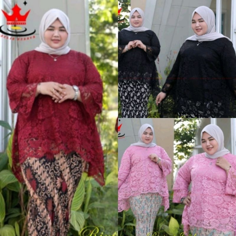 Kebaya Brukat Jumbo Ld120 Atasan Kebaya Rinjani Jumbo Atasan Kebaya Brukat Jumbo Ld130 Kebaya Modern