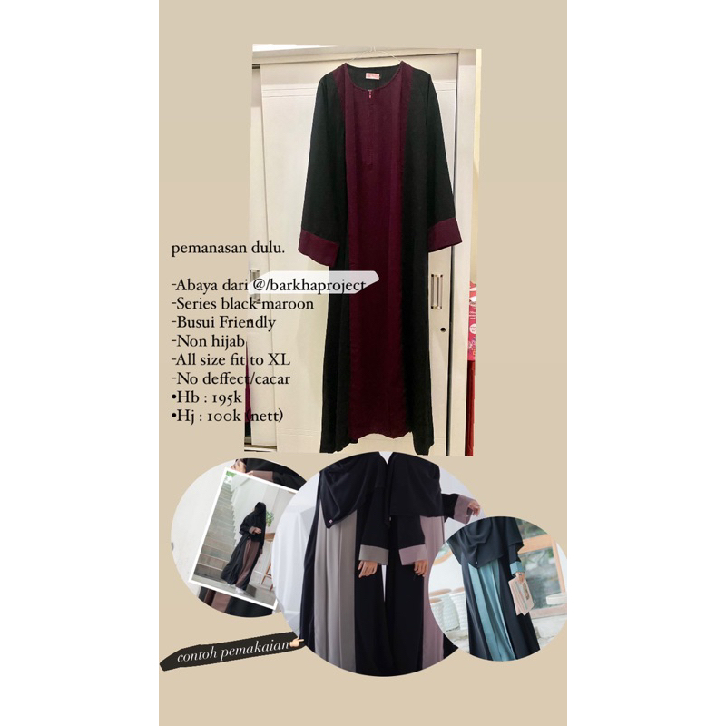 (PRELOVED) abaya gamis kaleela.id // barkhaproject // // french himar // zanuba // bellaluna // mahi