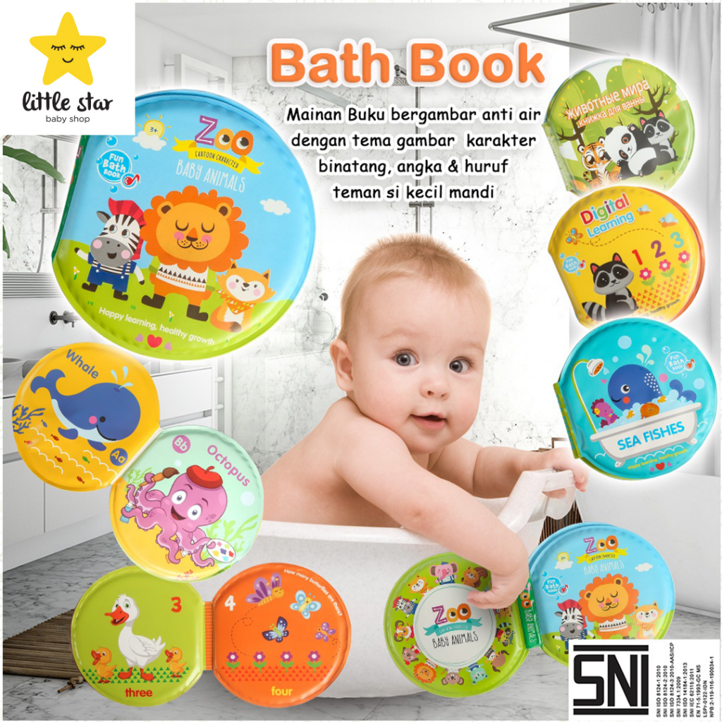 Buku Bantal Bayi Anti Air | Baby Bath Book | Buku Mainan Mandi Anak