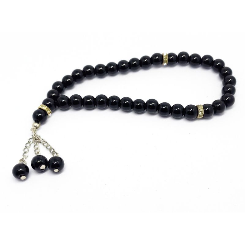 tasbih batu giok hitam 8mm 33butir