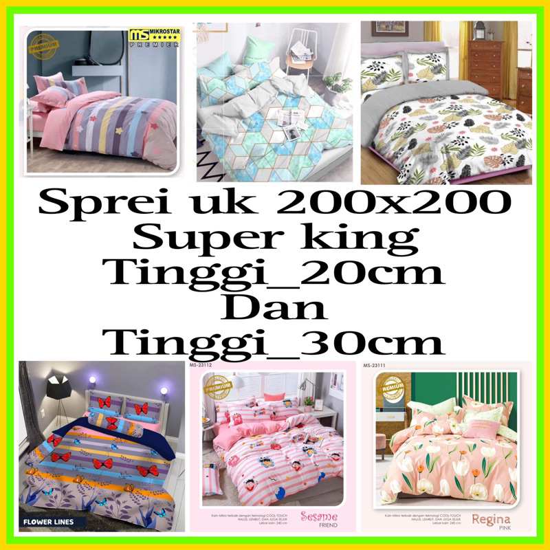 SPREI UKURAN 200X200 BUNGA SEPRAI KING JUMBO SEPREI MURAH SEPRAI SUPERKING SPRAI HOMEMADE