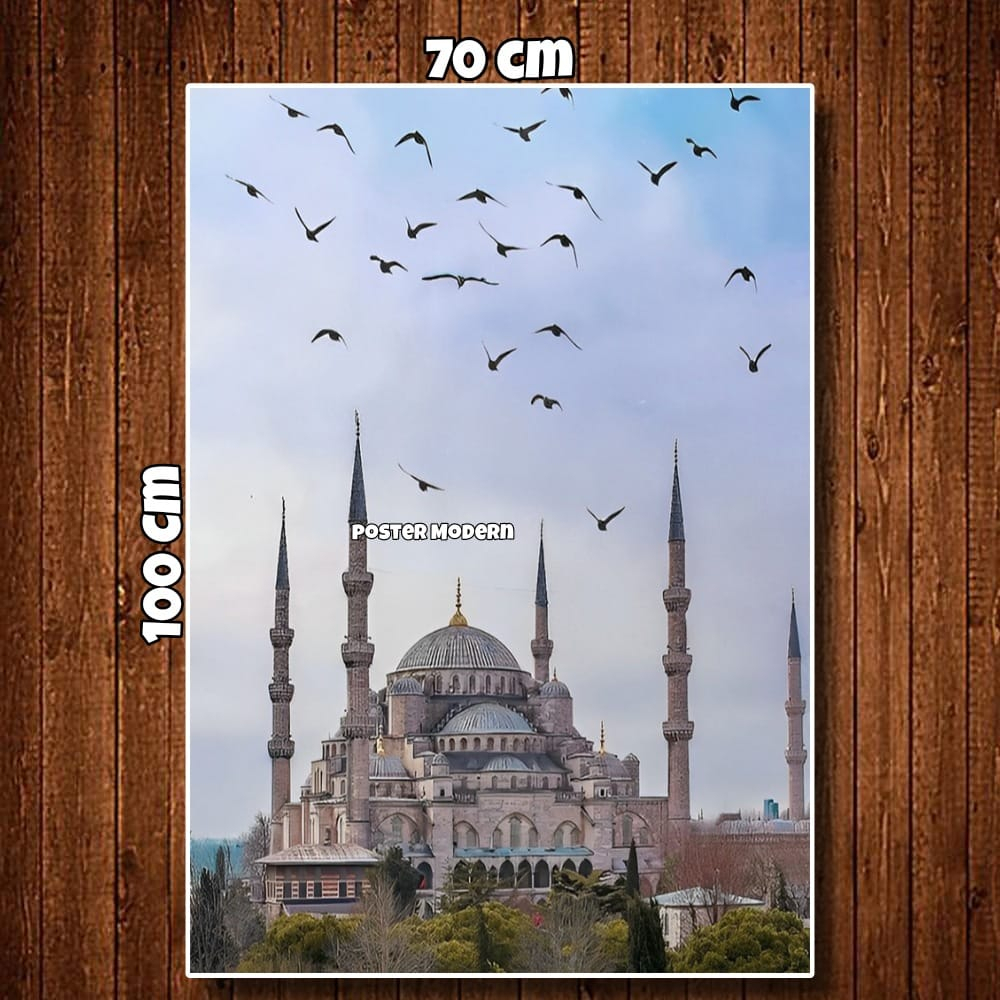 HIASAN DINDING POSTER GAMBAR AYA SOFYA MOSQUE TURKI (HAGIA SOPHIA) CODE09 UKURAN BIG JUMBO / HIASAN 