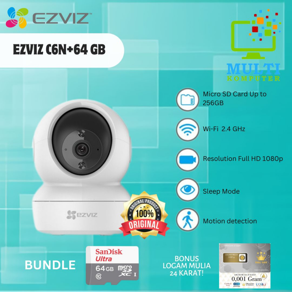 Camera Ezviz C6N Smart Wifi Pan Tilt Camera 1080p Garansi Resmi