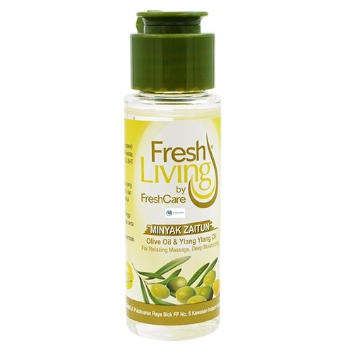 Fresh Living Minyak Zaitun 50 mL &amp; Zaitun Lotion 80gr | Pelembap Kulit dan Minyak Pijat