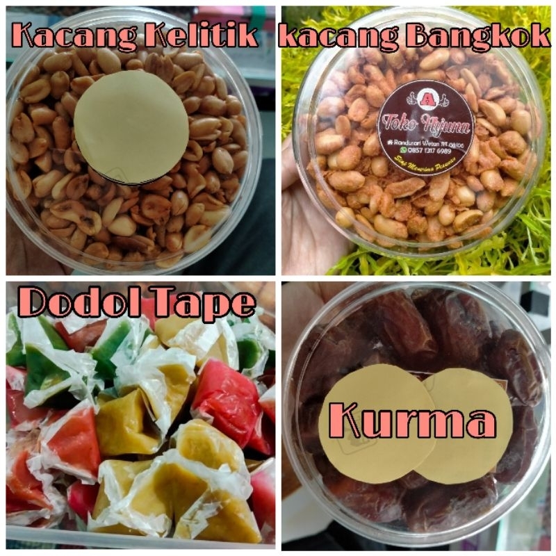 

( Ready) Jajanan / Cemilan / kacang Bangkok / kacang bawang/ kacang klitik/ pang-pang/ keripik ubi/ kacang hijau/ kurma/ permen tape/ lumpia/pastel/ agar inaco/ kacang telur