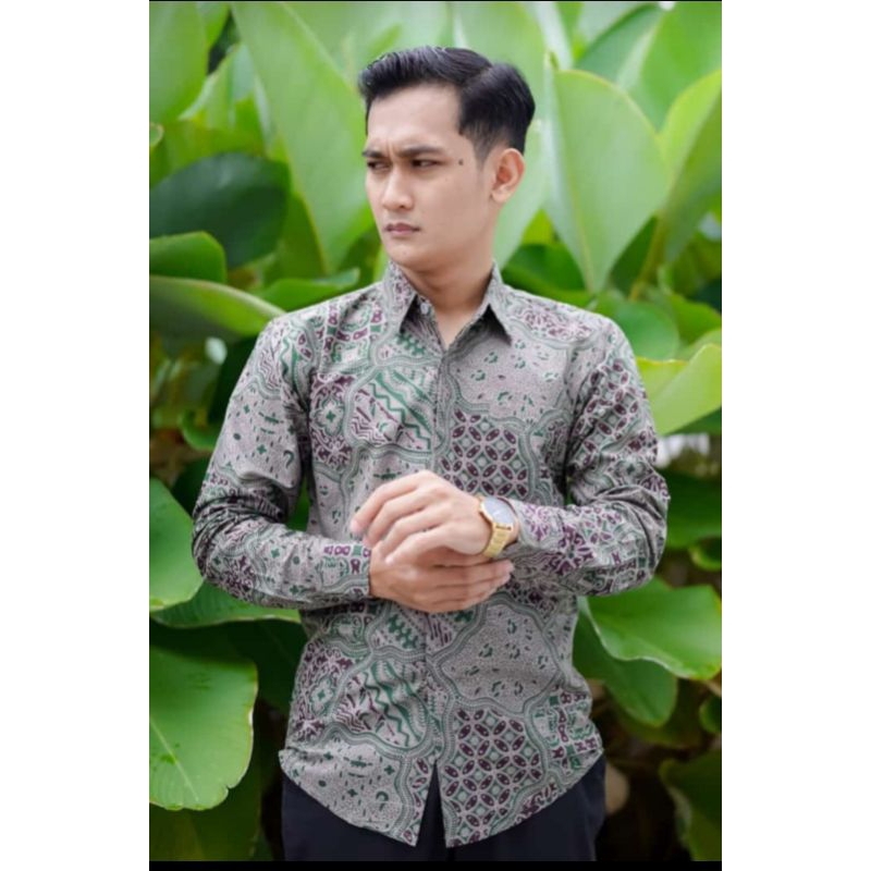 jagad rumeksa kemeja batik pria Slimfit lengan panjang lapis furing