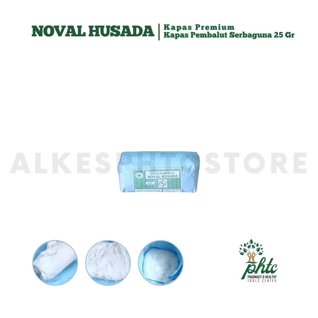 NOVAL HUSADA Premium Kapas 25gr l Kapas Pembalut 25gram l Kapas Gulung 25 gr Serbaguna