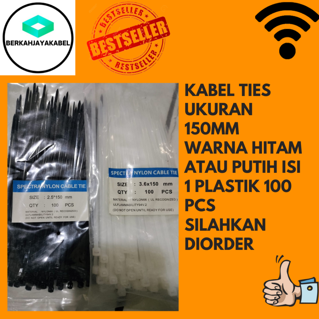 KABEL TIES 15 CM 100 PCS