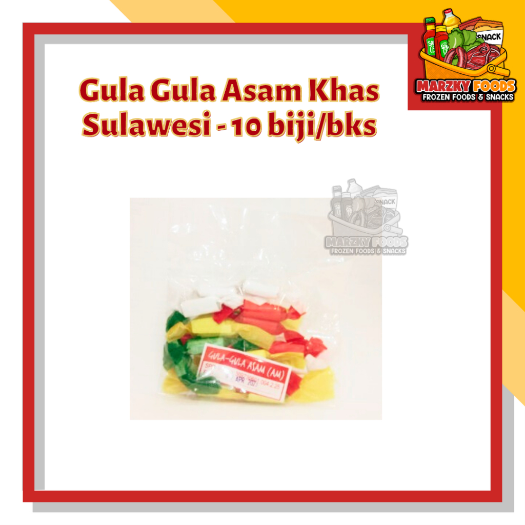 

Gula Gula Asam Khas Sulawesi Permen Jadul isi 10 biji/bks