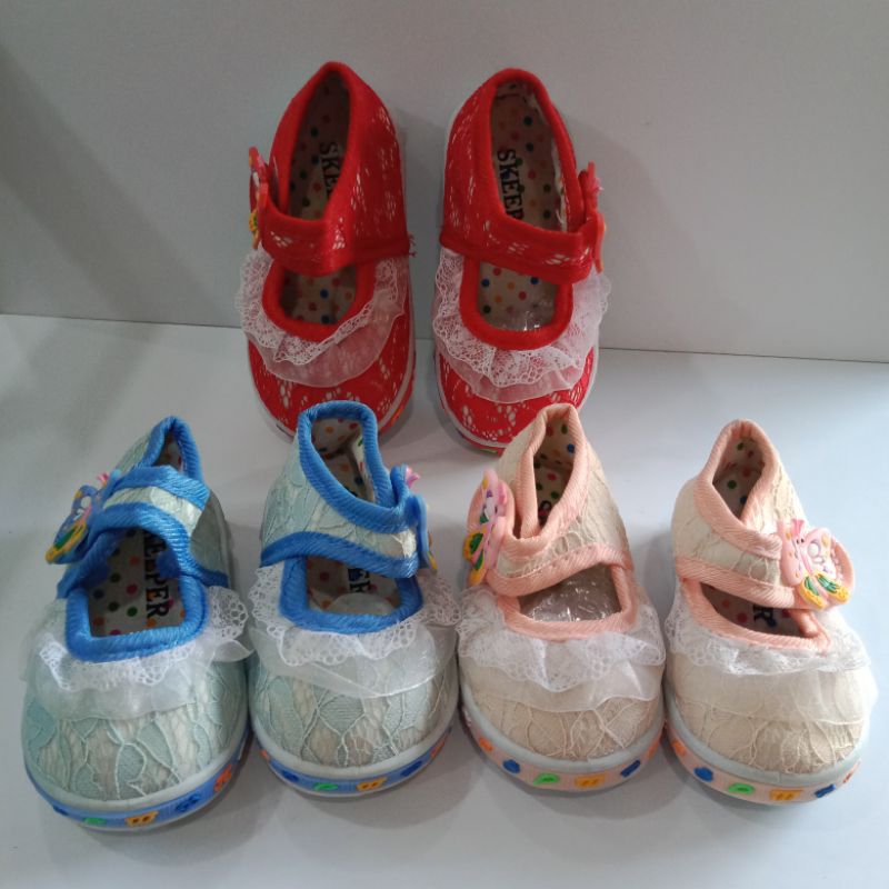 SEPATU ANAK CEWEK BAYI PREWALKER MOTIF CANTIK