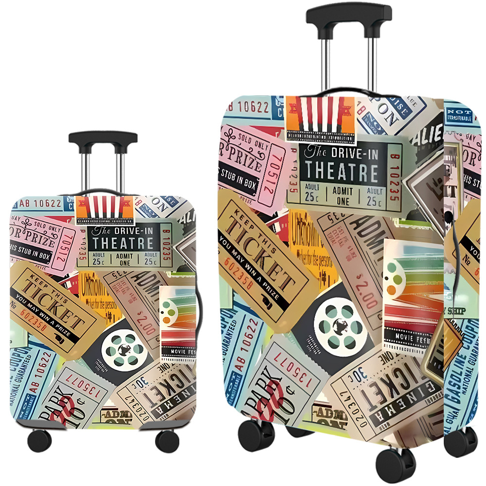 Elastic Luggage Cover Motif / Sarung Penutup Pelindung Koper Corak Elastis Scretch