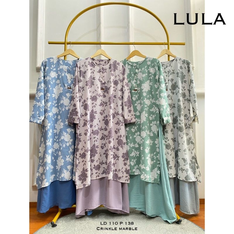 Lula Dress Crinckle Marble