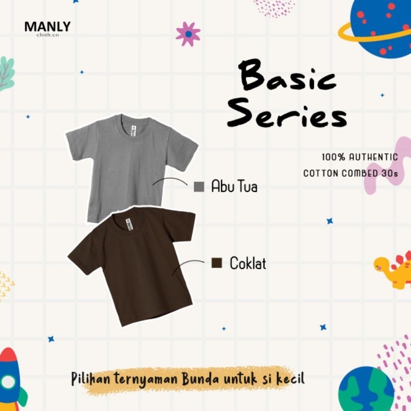 ( KIDS PASTEL )Kaos Polos Anak 100% PREMIUM Cotton Combed 30S Umur 0-10 tahun