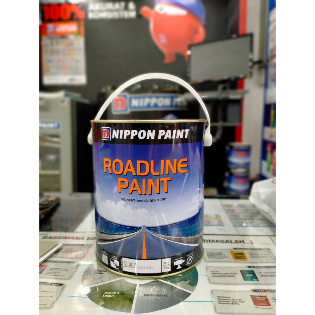 Nippon Cat Marka Jalan Trotoar Roadline Paint 5 Kg