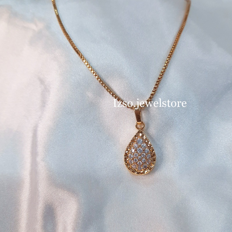 IZSO Kalung Lalisa Anti Karat Lapis Emas Korean Necklace