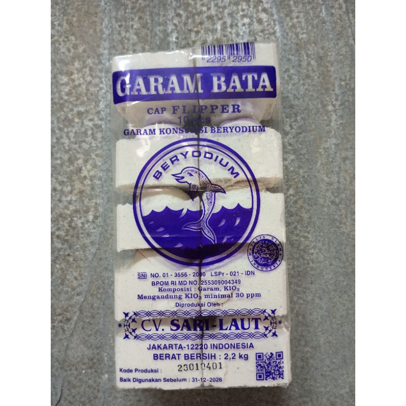 

Garam Bata Flipper isi 10 berat 2,2 kg garam beryodium