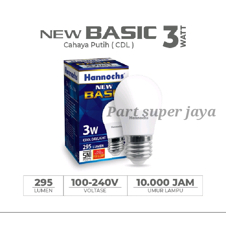Lampu LED Hannochs New Basic 3 Watt / Led Hannochs 3 Watt