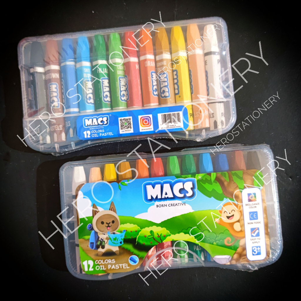 

MACS krayon oil pastel crayon 12 warna