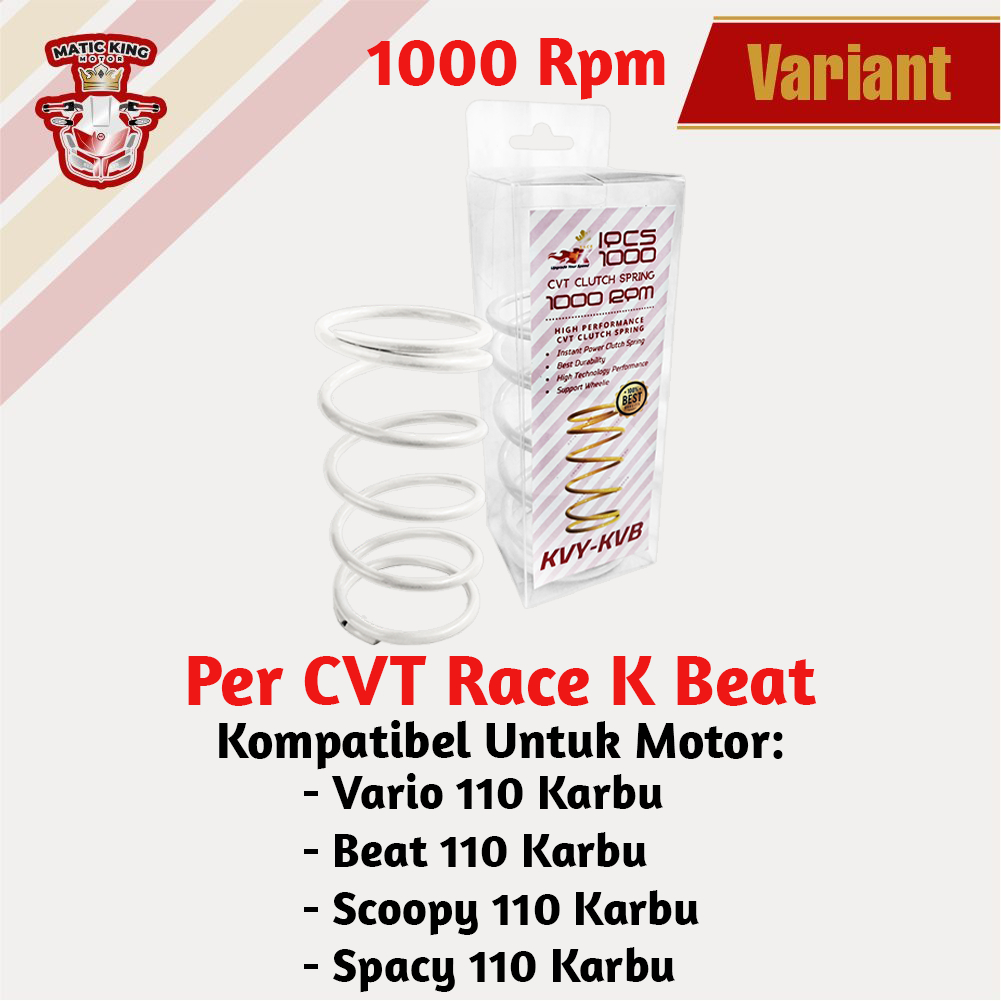 Per CVT Puli Pully Racing KVB KVY Vario Beat Scoopy Spacy Karbu 110 Race K 1000 RPM