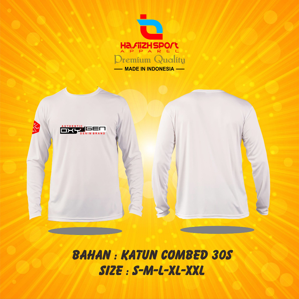 Kaos Baju OXYGEN V.1 LENGAN PANJANG bisa COD (BAYAR DITEMPAT)