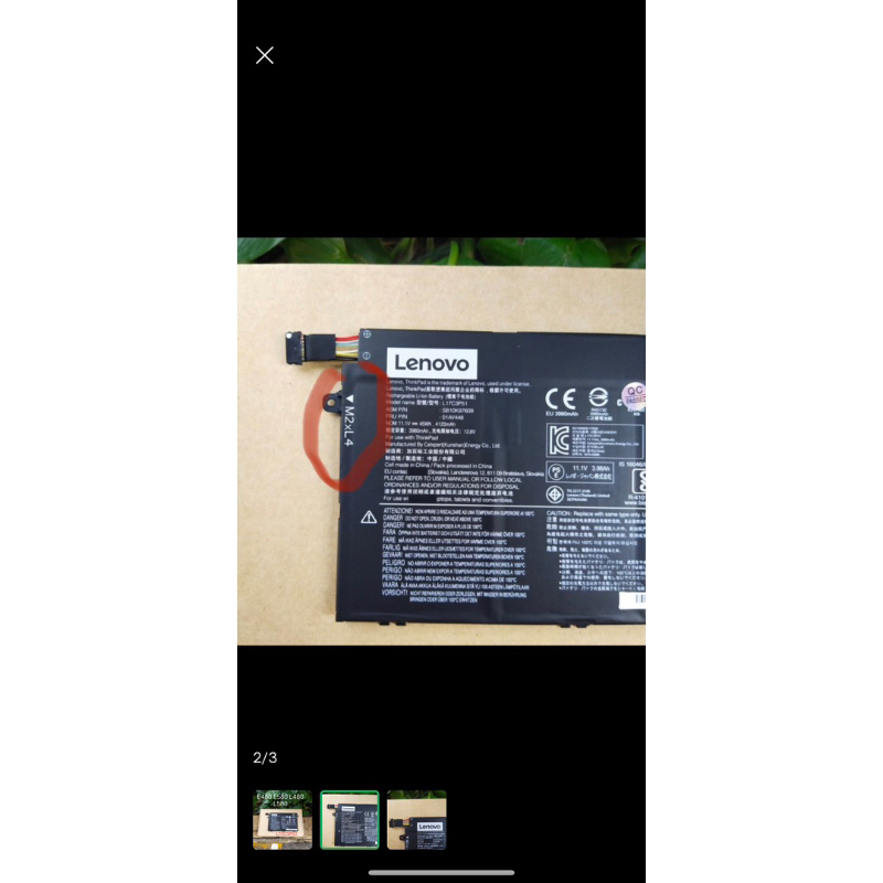 Original Baterai Lenovo ThinkPad E14 E15 E480 E485 E490 E495 L17L3P51 M2xL4