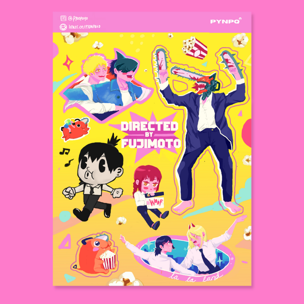 

Directed by Tatsuki Fujimoto Sticker Sheet Chainsawman