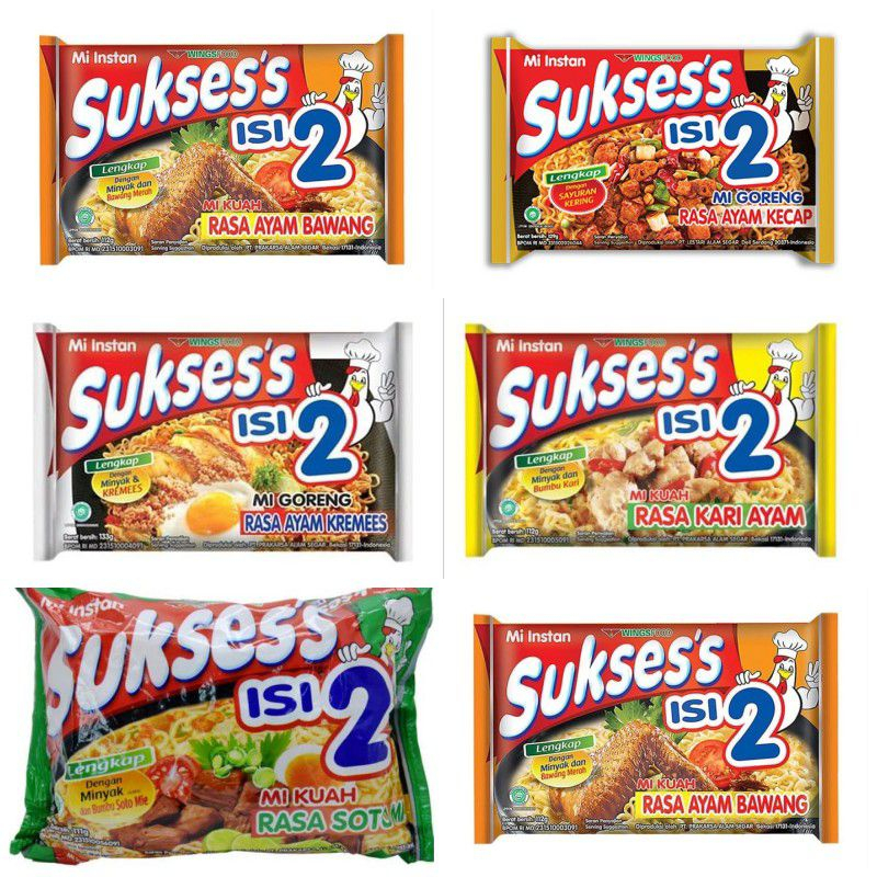 

Suksess Mi Instant Isi 2 Rasa Soto Ayam Bawang Ayam Kremees 133G All Variant