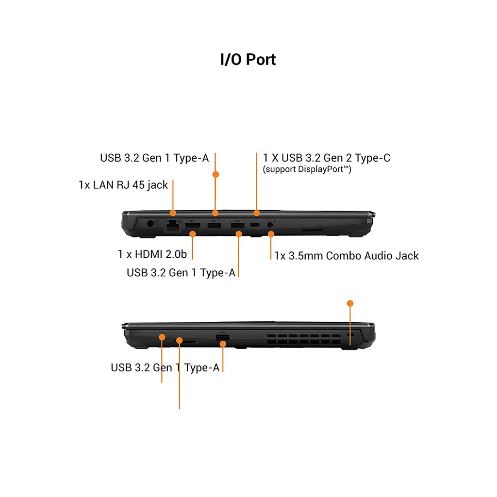 Asus TUF FA506IEB RTX3050TI-4GB Ryzen 7 4800H 16GB 512GB SSD W11 OHS 15.6 Inchi FHD IPS 144HZ RGB