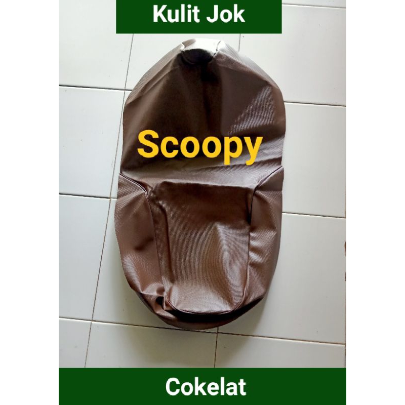 Kulit jok scoopy standar warna coklat hitam