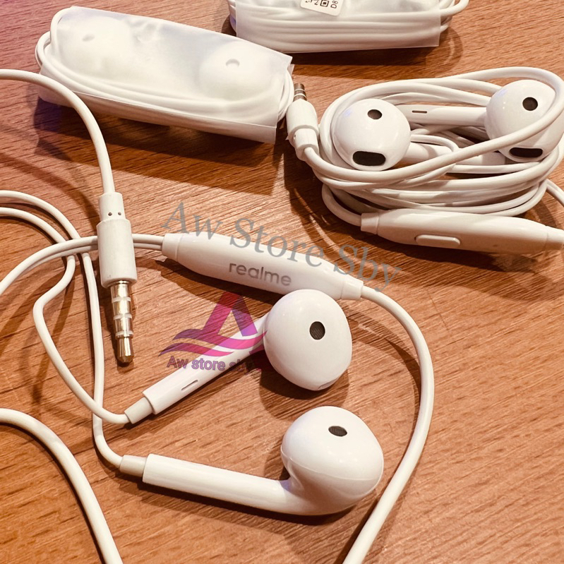 HEADSET REALME BASS STEREO EARPHONE REALME + MIC 2 PRO/3 PRO/ 5 PRO/ C2/C3/C17/C11/C17/C15/C25S/C31/C35 (HF REALME)