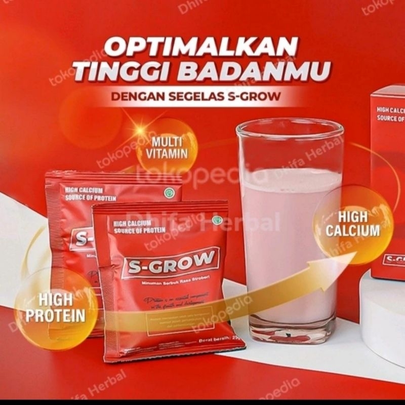 SUSU S GROW PENINGGI BADAN ASLI ORIGINAL SGROW S GROW PENINGGI BADAN 1 BOX