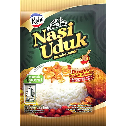 Kobe Nasi Uduk Bumbu Aduk Instan isi 3 sachet (3*15gr)