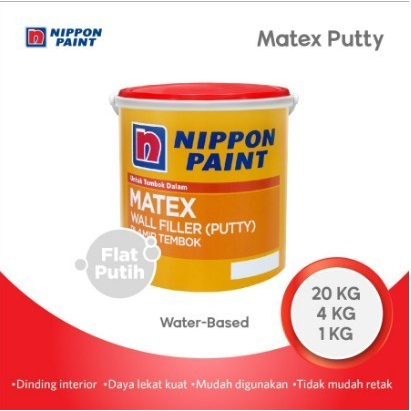 Nippon Matex Wall Filler (Putty) Plamir Tembok Galon 4KG