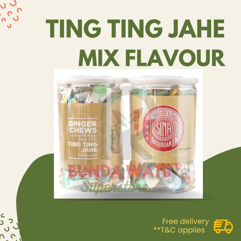 

ing Ting jahe / Permen Jahe Vegan - Sin A - Asli (Mixed Jar) - NEW