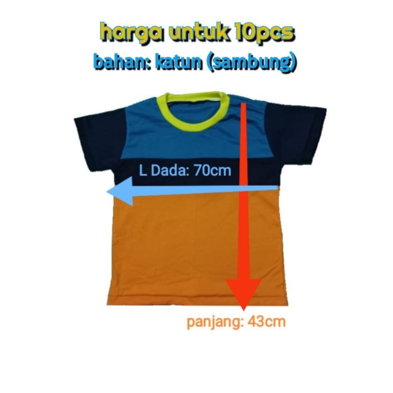 10PCS Kaos Santai Harian Anak Laki 4 5 Tahun Termurah