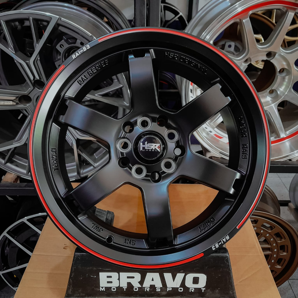 VELG MOBIL SIENTA ALTIS ERTIGA STEPWGN RING 16 HSR RAI S3 BLACK R16 PELEK SPORTY VIRAL